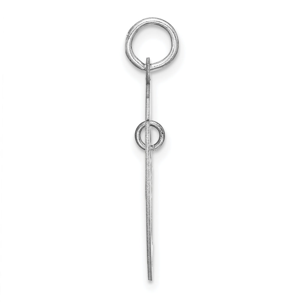 Sterling Silver Rhodium-plated Personalizable Best Teacher Charm