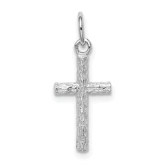 Sterling Silver 925 Cross Pendant with Rhodium Elegant Polished Finish