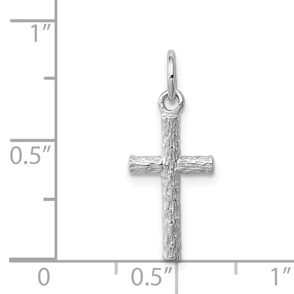 Sterling Silver 925 Cross Pendant with Rhodium Elegant Polished Finish