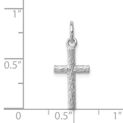 Sterling Silver 925 Cross Pendant with Rhodium Elegant Polished Finish