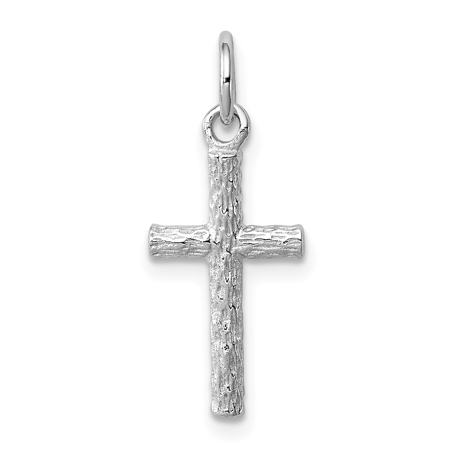 Sterling Silver Rhodium Plated Cross Pendant Main image