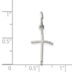Sterling Silver 925 Polished Cross Pendant with Anti-Tarnish Finish