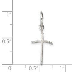 Sterling Silver 925 Polished Cross Pendant with Anti-Tarnish Finish