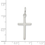 Sterling Silver 925 Cross Pendant with Polished Anti-Tarnish Finish