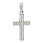 Sterling Silver Polished and Matte Finish Cross Pendant