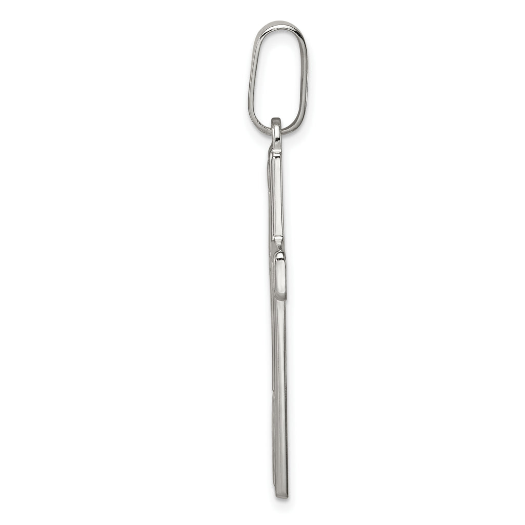 Sophia Jewelers Sterling Silver Polished Cross Pendant with Anti-Tarnish Finish