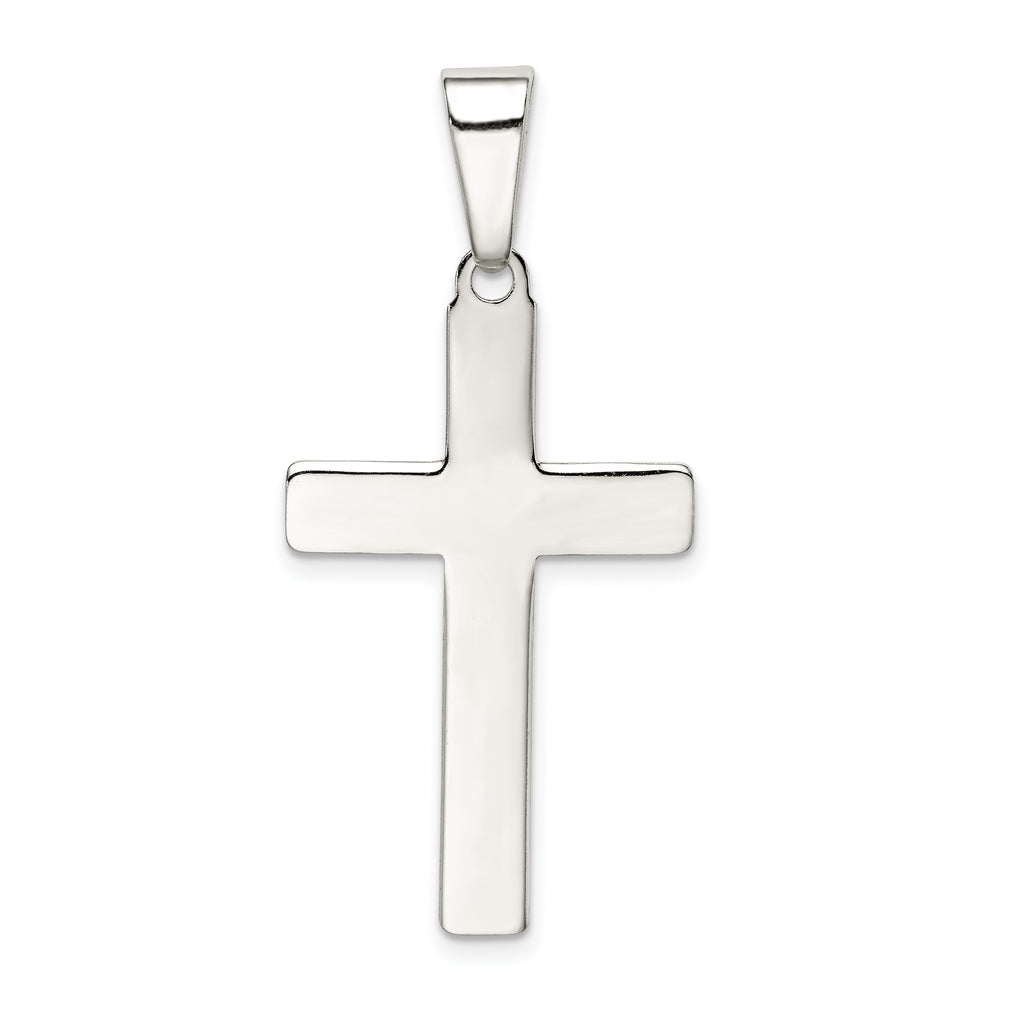 Sophia Jewelers Sterling Silver Polished Cross Pendant with Anti-Tarnish Finish