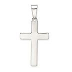 Sophia Jewelers Sterling Silver Polished Cross Pendant with Anti-Tarnish Finish