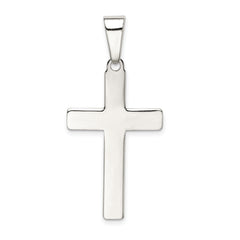 Sophia Jewelers Sterling Silver Polished Cross Pendant with Anti-Tarnish Finish