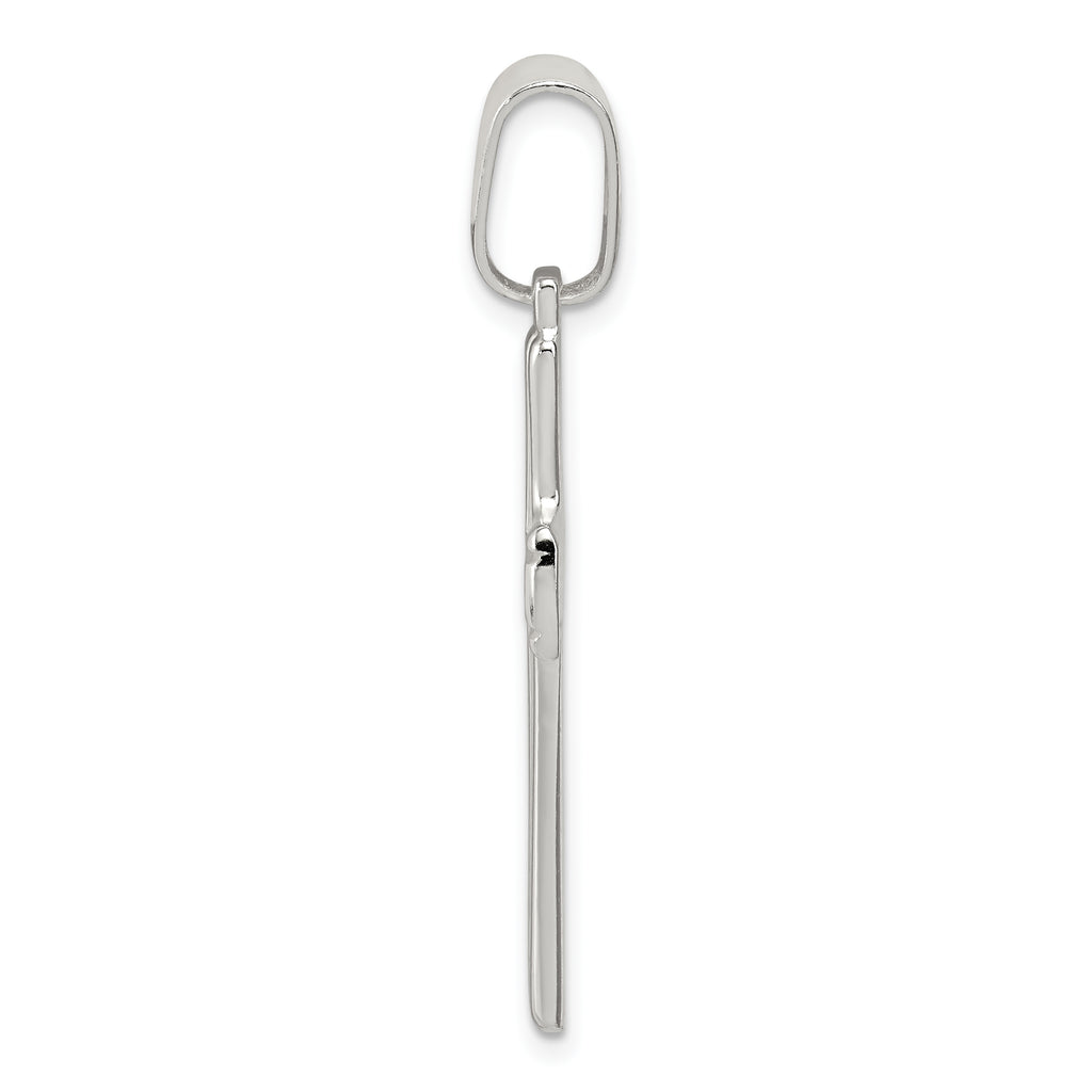 Sophia Jewelers Sterling Silver Cross Pendant with Polished Anti-Tarnish Finish