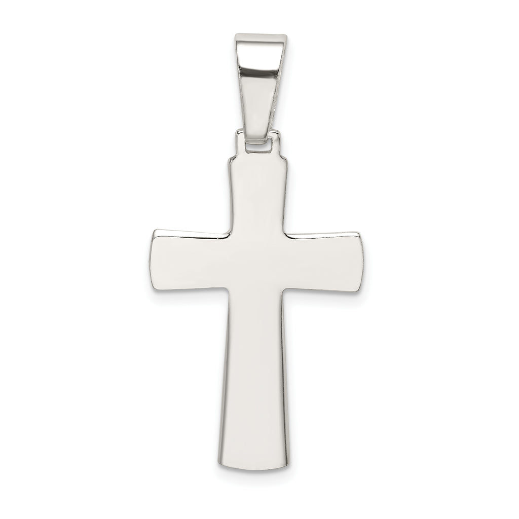 Sophia Jewelers Sterling Silver Cross Pendant with Polished Anti-Tarnish Finish