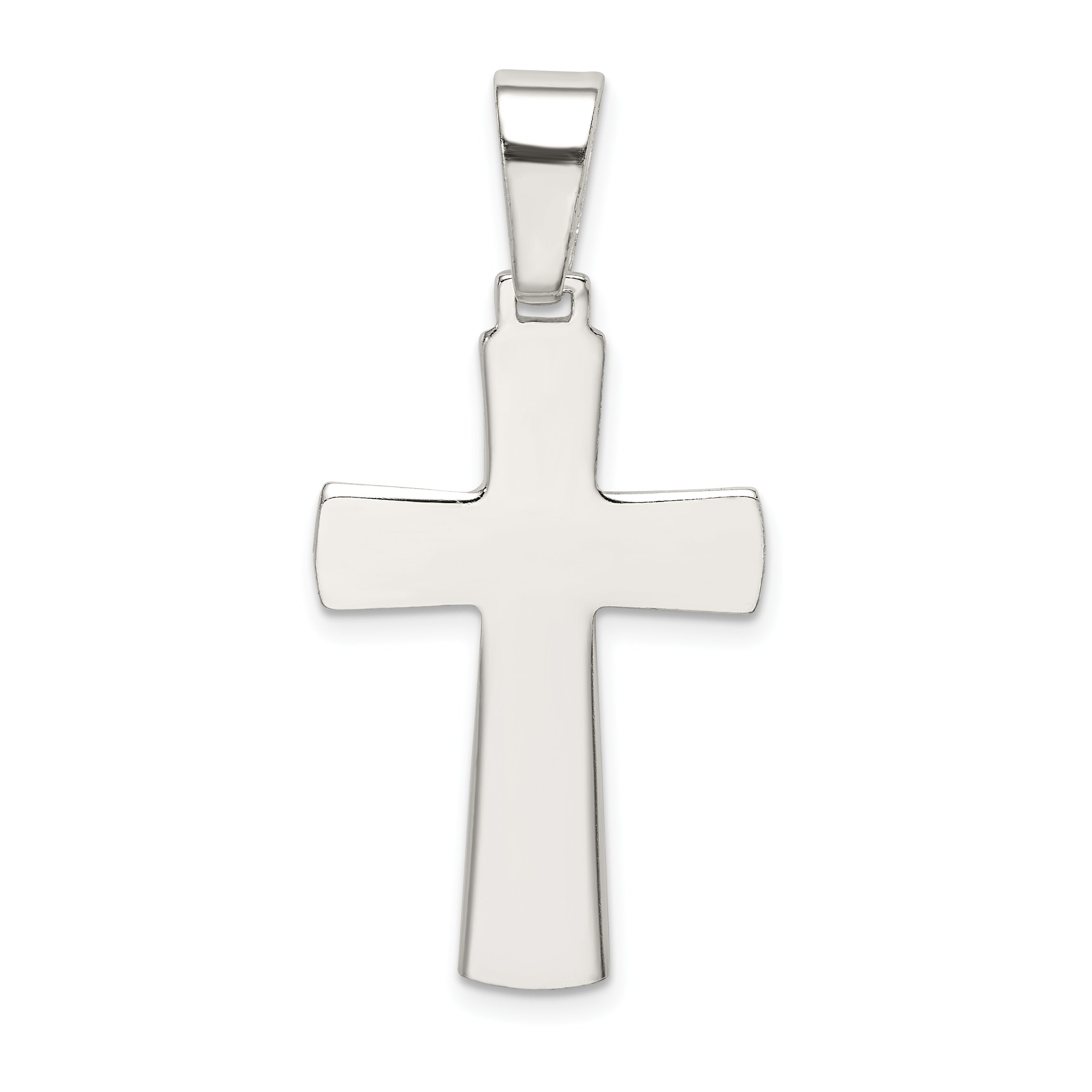 Sophia Jewelers Sterling Silver Cross Pendant with Polished Anti-Tarnish Finish