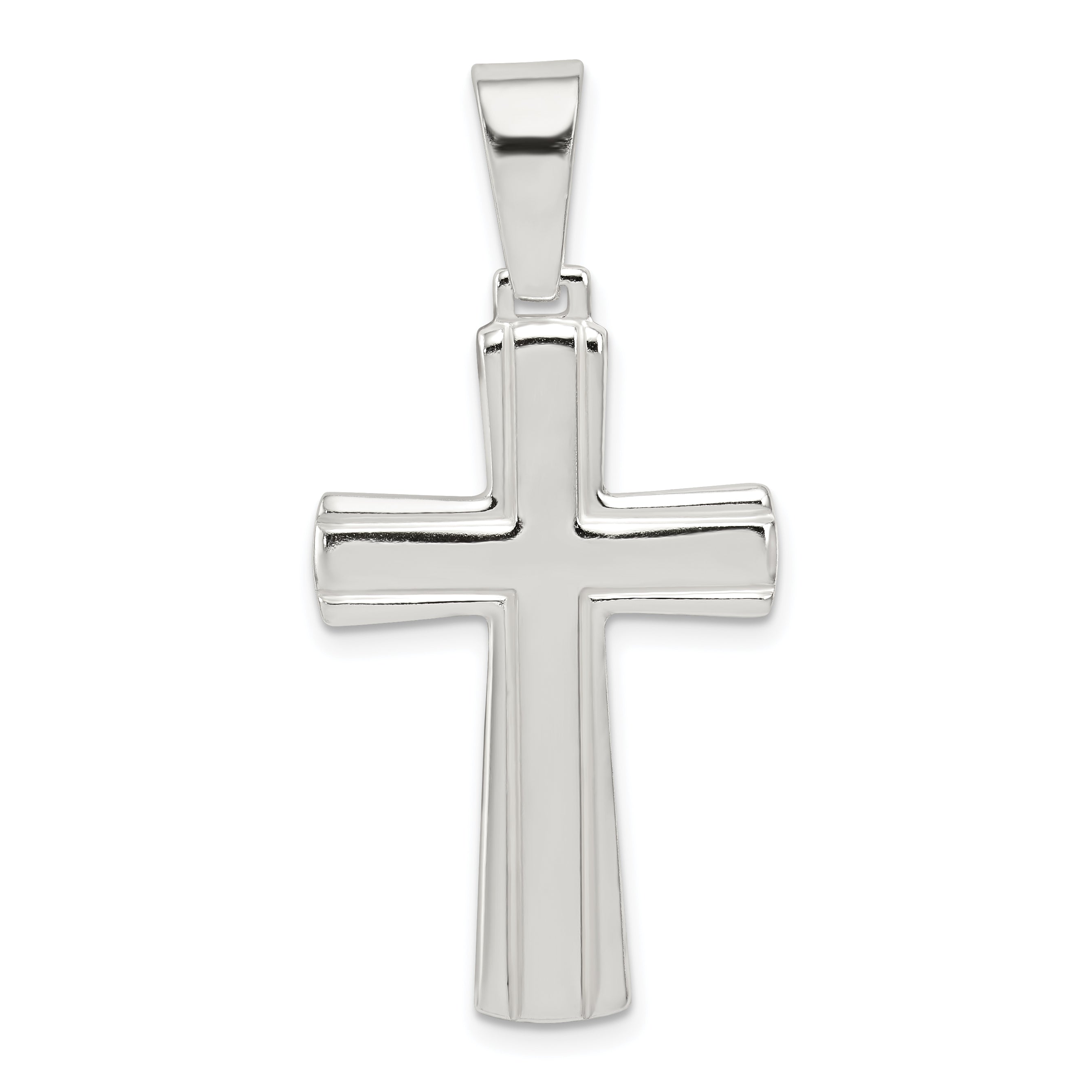 Sterling Silver Polished Cross Pendant Main image