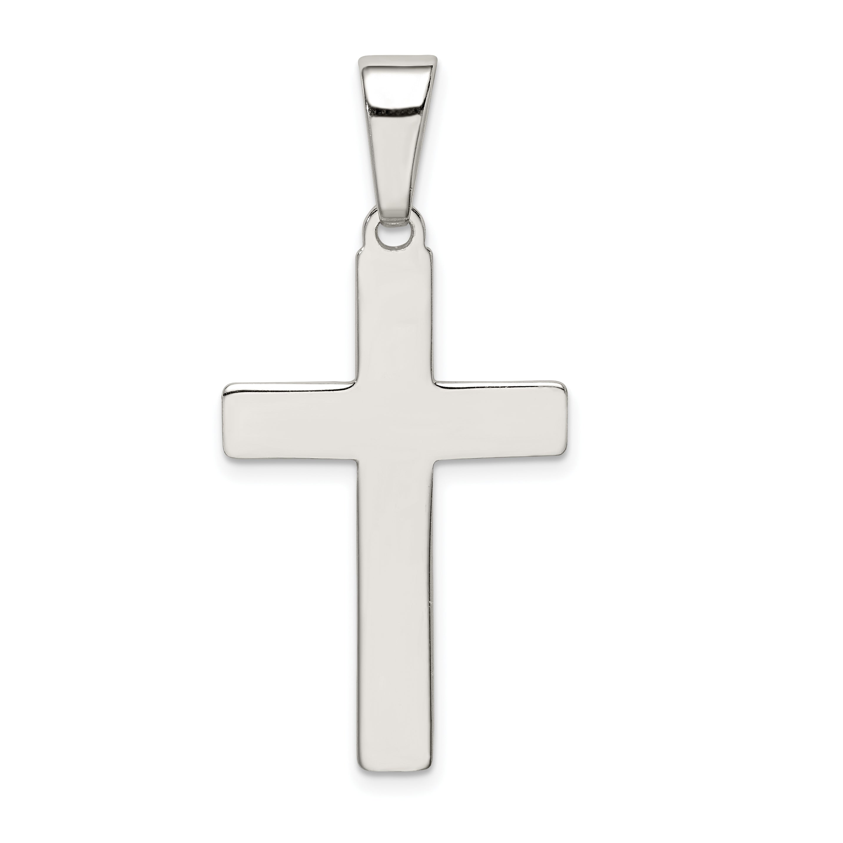 Sophia Jewelers Sterling Silver Polished Cross Pendant with Anti-Tarnish Finish