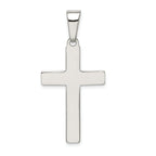 Sophia Jewelers Sterling Silver Polished Cross Pendant with Anti-Tarnish Finish