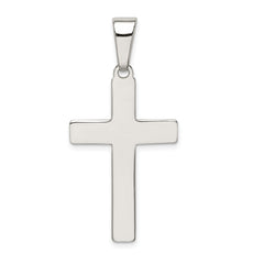 Sophia Jewelers Sterling Silver Polished Cross Pendant with Anti-Tarnish Finish