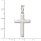 Sophia Jewelers Sterling Silver Polished Cross Pendant with Anti-Tarnish Finish
