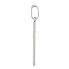 Sterling Silver 925 Polished Cross Pendant with Anti-Tarnish Finish