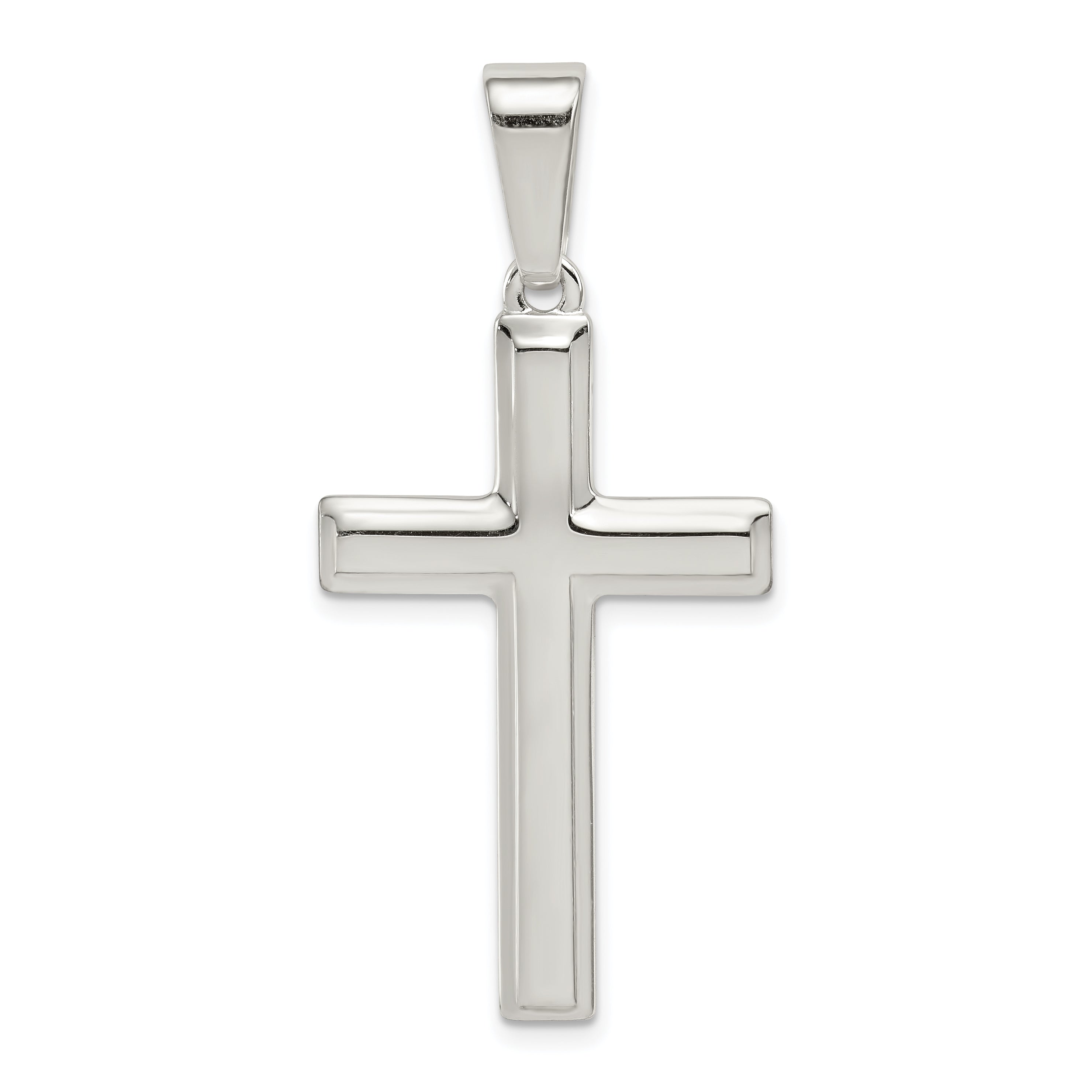 Sterling Silver Polished Cross Pendant Main image