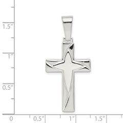 Sophia Jewelers Sterling Silver Cross Pendant with Polished Anti-Tarnish Finish
