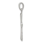 Sterling Silver 925 Cross Pendant with Polished Finish, Elegant and Solid Design