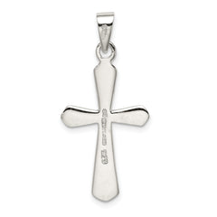 Sterling Silver 925 Cross Pendant with Polished Finish, Elegant and Solid Design
