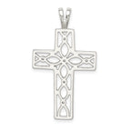 Sterling Silver 925 Cross Pendant with Polished Anti-Tarnish Finish