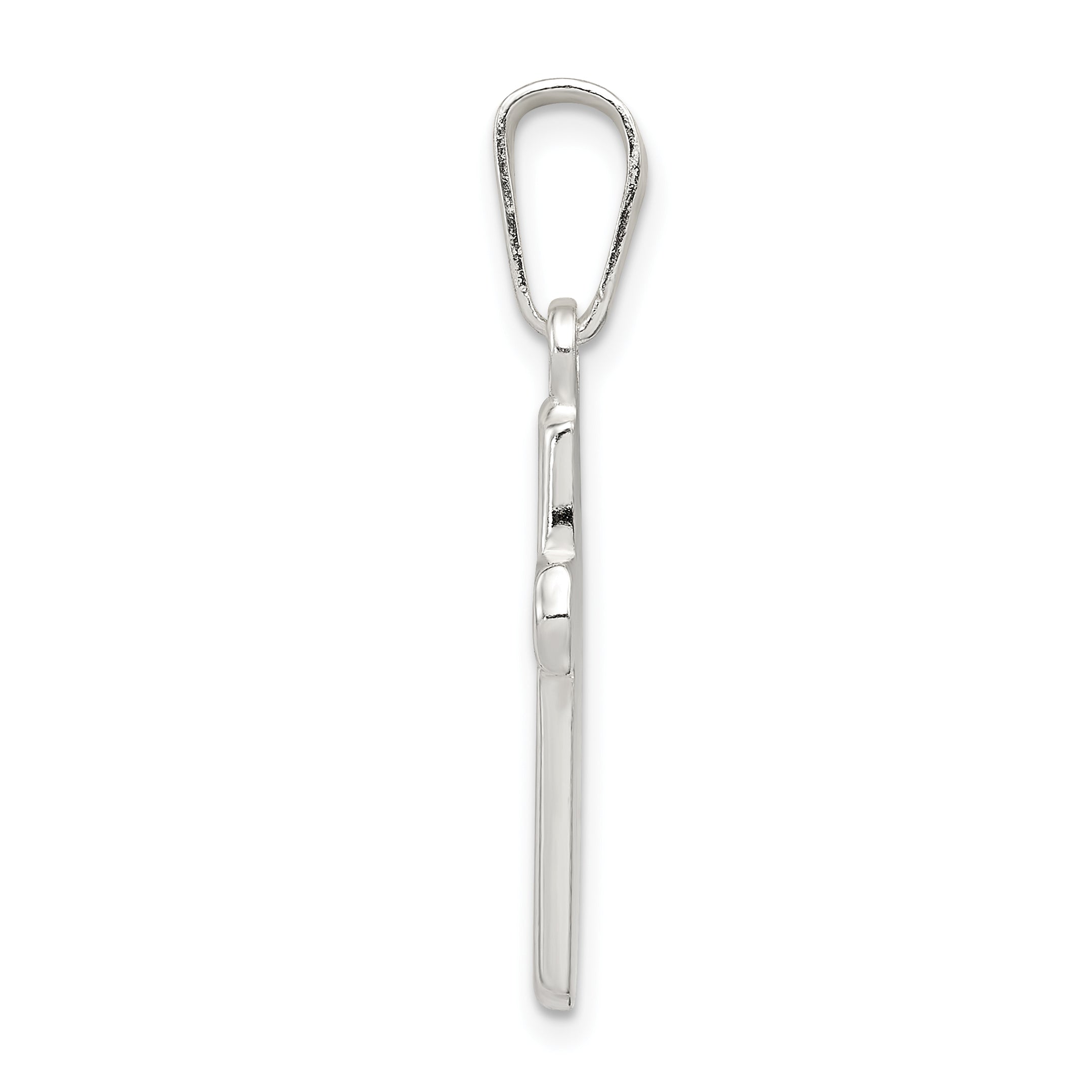 Sophia Jewelers Sterling Silver 925 Polished Cross Pendant Anti-Tarnish Finish