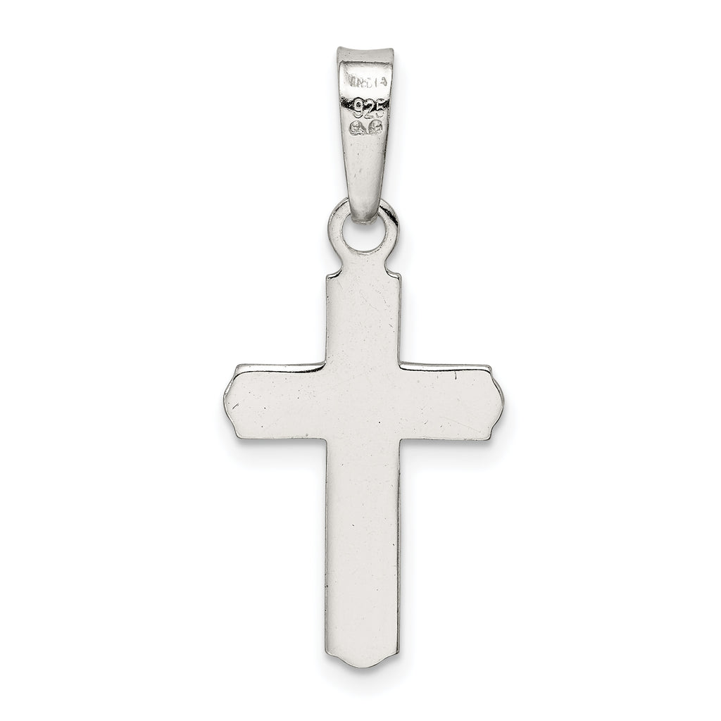 Sophia Jewelers Sterling Silver 925 Polished Cross Pendant Anti-Tarnish Finish