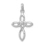 Sterling Silver Rhodium Plated Cross Pendant