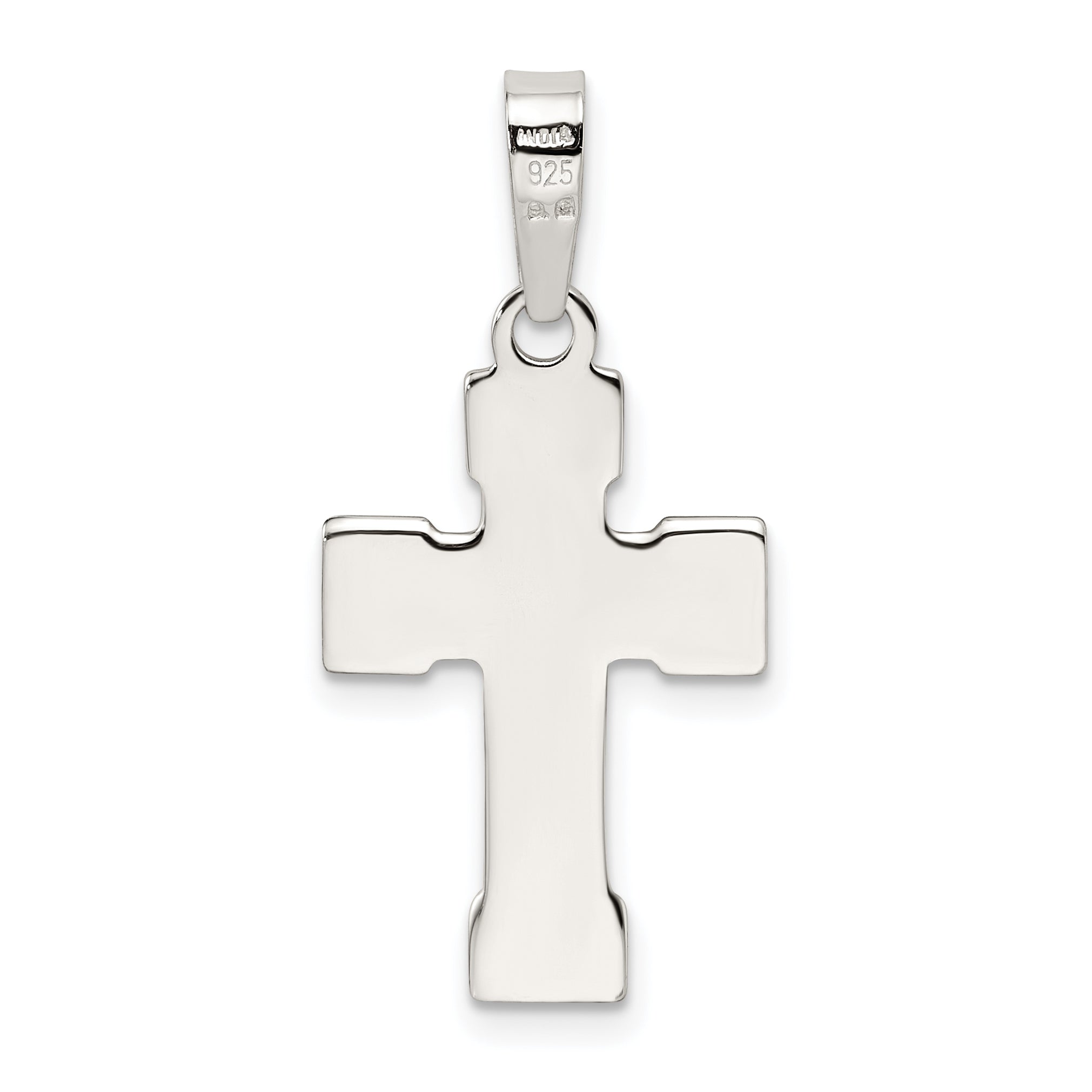 Sterling Silver 925 Cross Pendant with Polished Finish