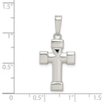 Sterling Silver 925 Cross Pendant with Polished Finish