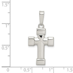 Sterling Silver 925 Cross Pendant with Polished Finish