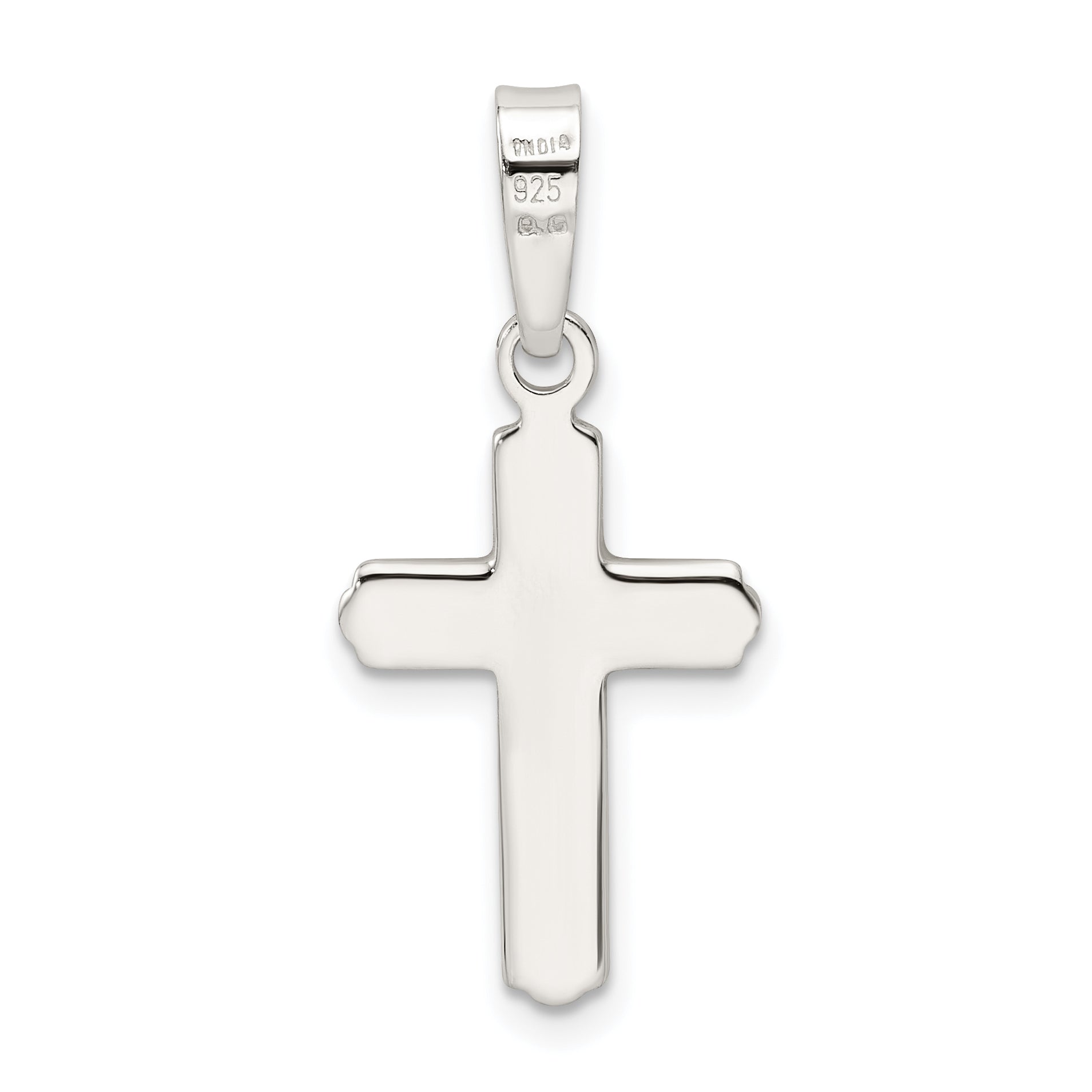 Sophia Jewelers Sterling Silver 925 Cross Pendant with Polished Anti-Tarnish Finish