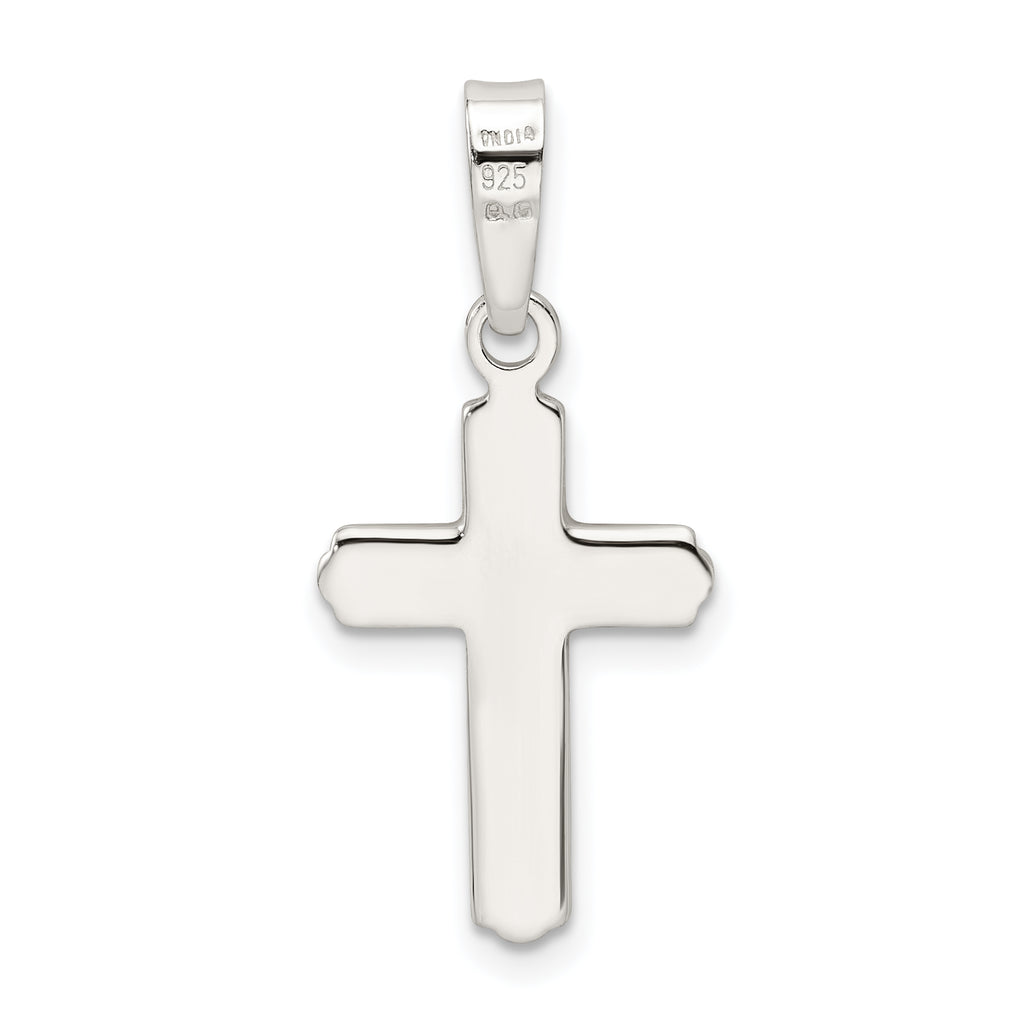 Sophia Jewelers Sterling Silver 925 Cross Pendant with Polished Anti-Tarnish Finish