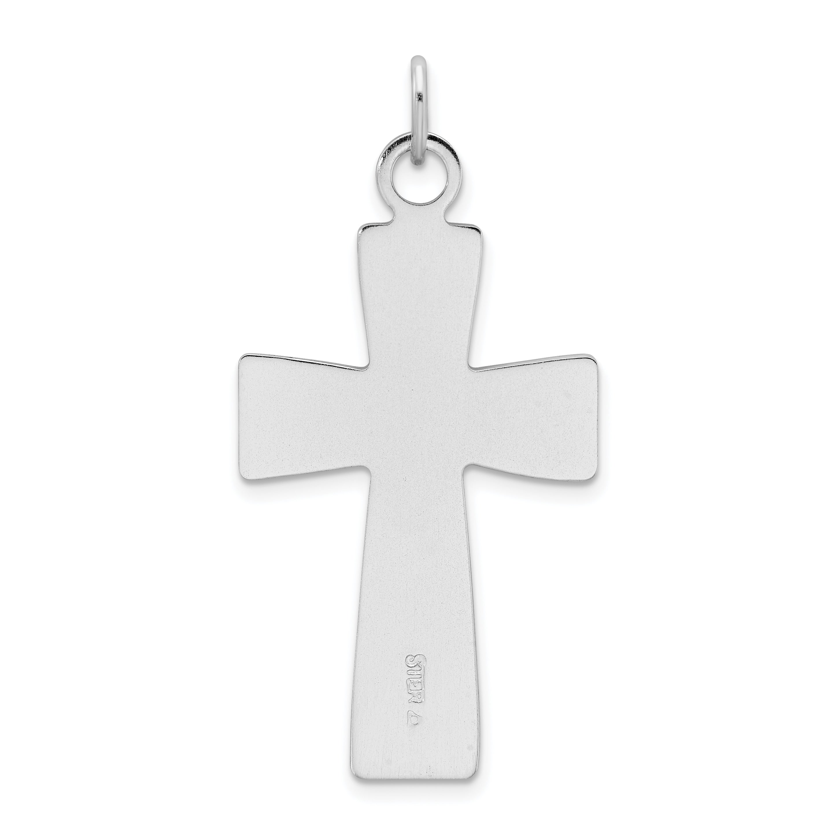 Sophia Jewelers Sterling Silver Cross Pendant with Polished Satin Finish