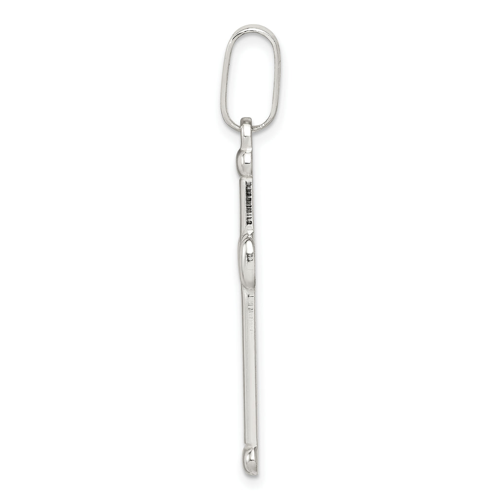 Sterling Silver 925 Polished Cross Pendant with Anti-tarnish Finish