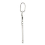 Sterling Silver 925 Polished Cross Pendant with Anti-tarnish Finish