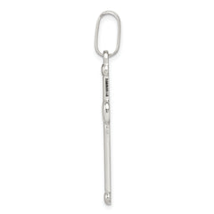 Sterling Silver 925 Polished Cross Pendant with Anti-tarnish Finish