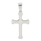 Sterling Silver 925 Polished Cross Pendant with Anti-tarnish Finish