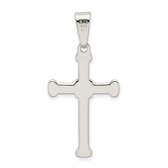 Sterling Silver 925 Polished Cross Pendant with Anti-tarnish Finish