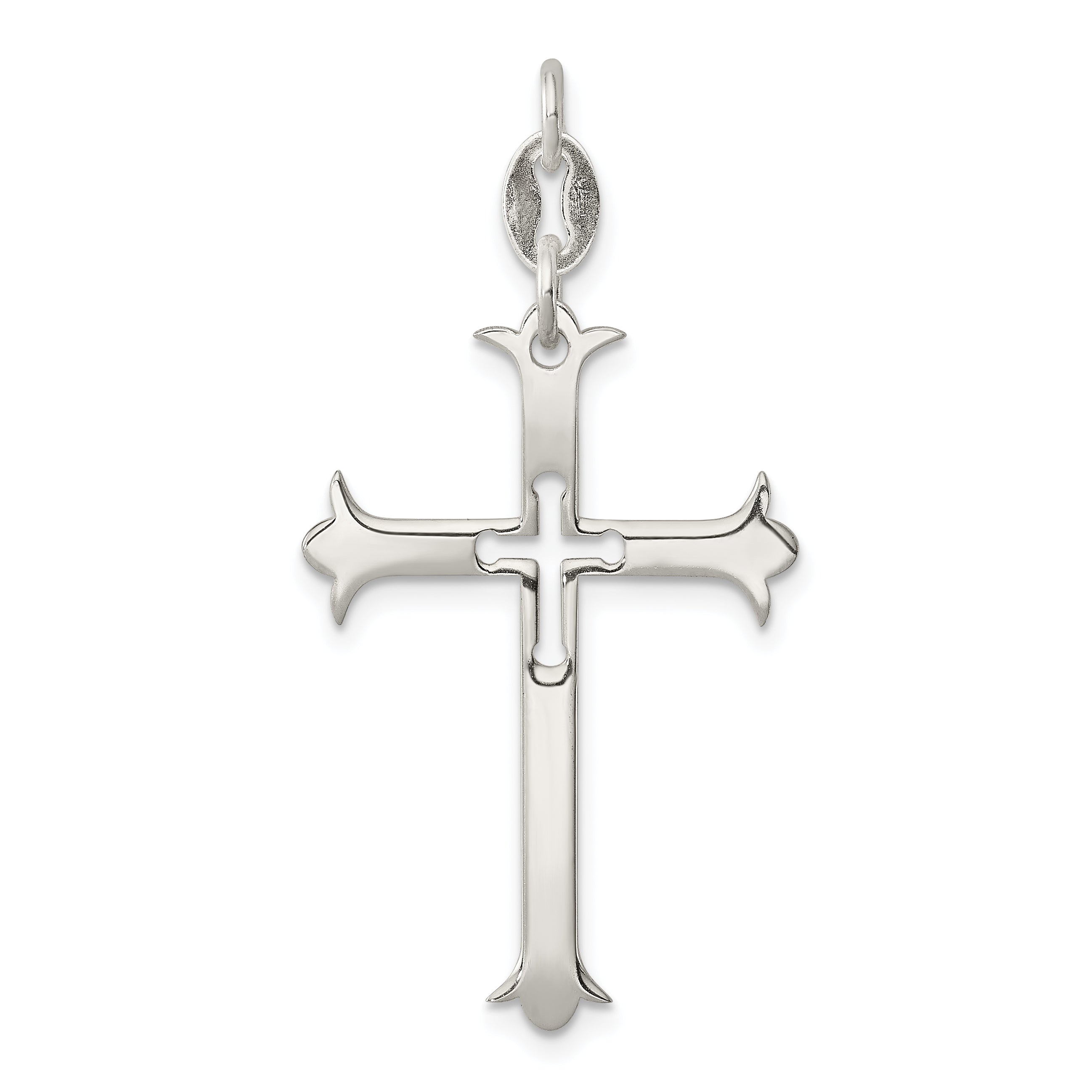Sterling Silver Polished Cross Pendant Main image