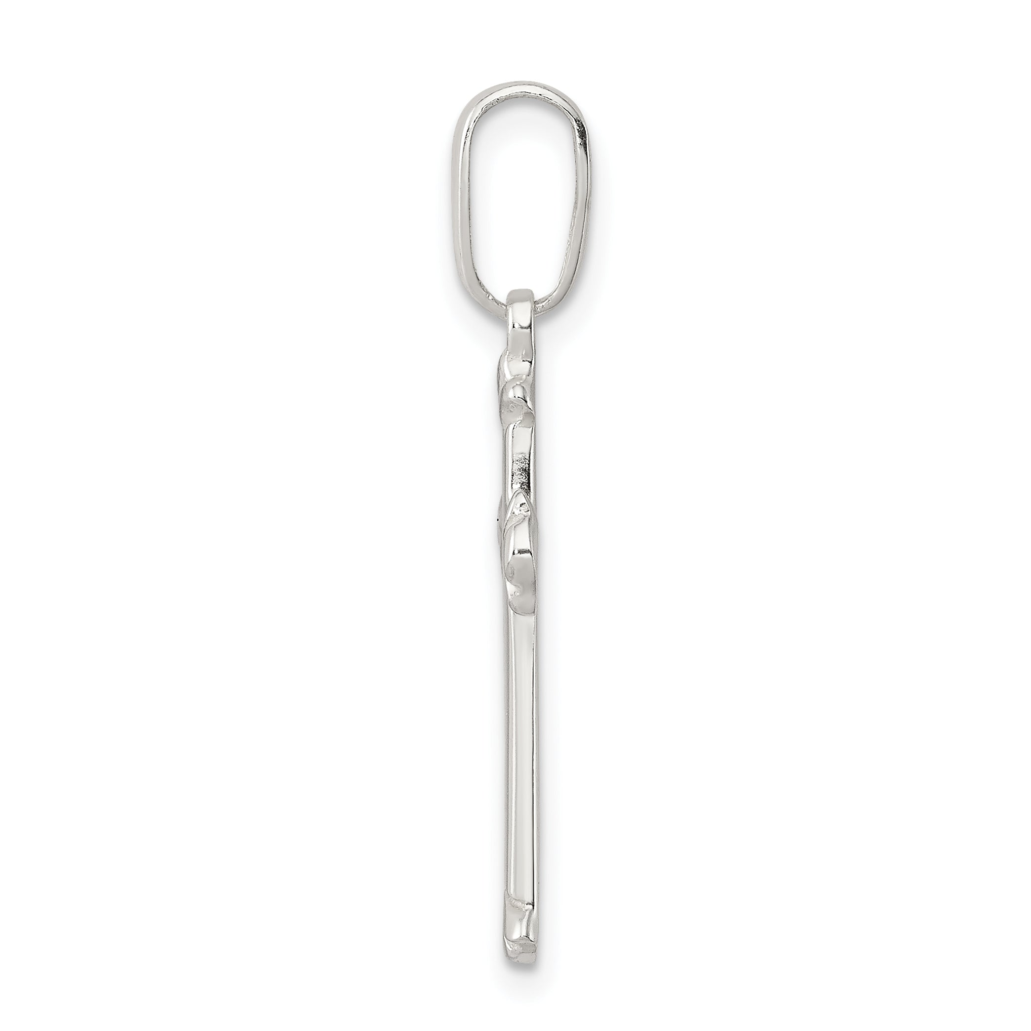 Sophia Jewelers Sterling Silver Polished Cross Pendant with Anti-Tarnish Finish