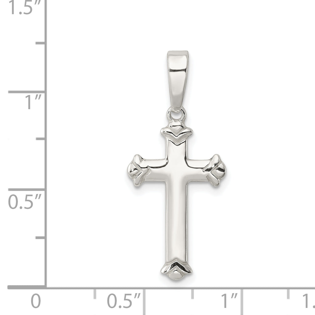 Sophia Jewelers Sterling Silver Polished Cross Pendant with Anti-Tarnish Finish