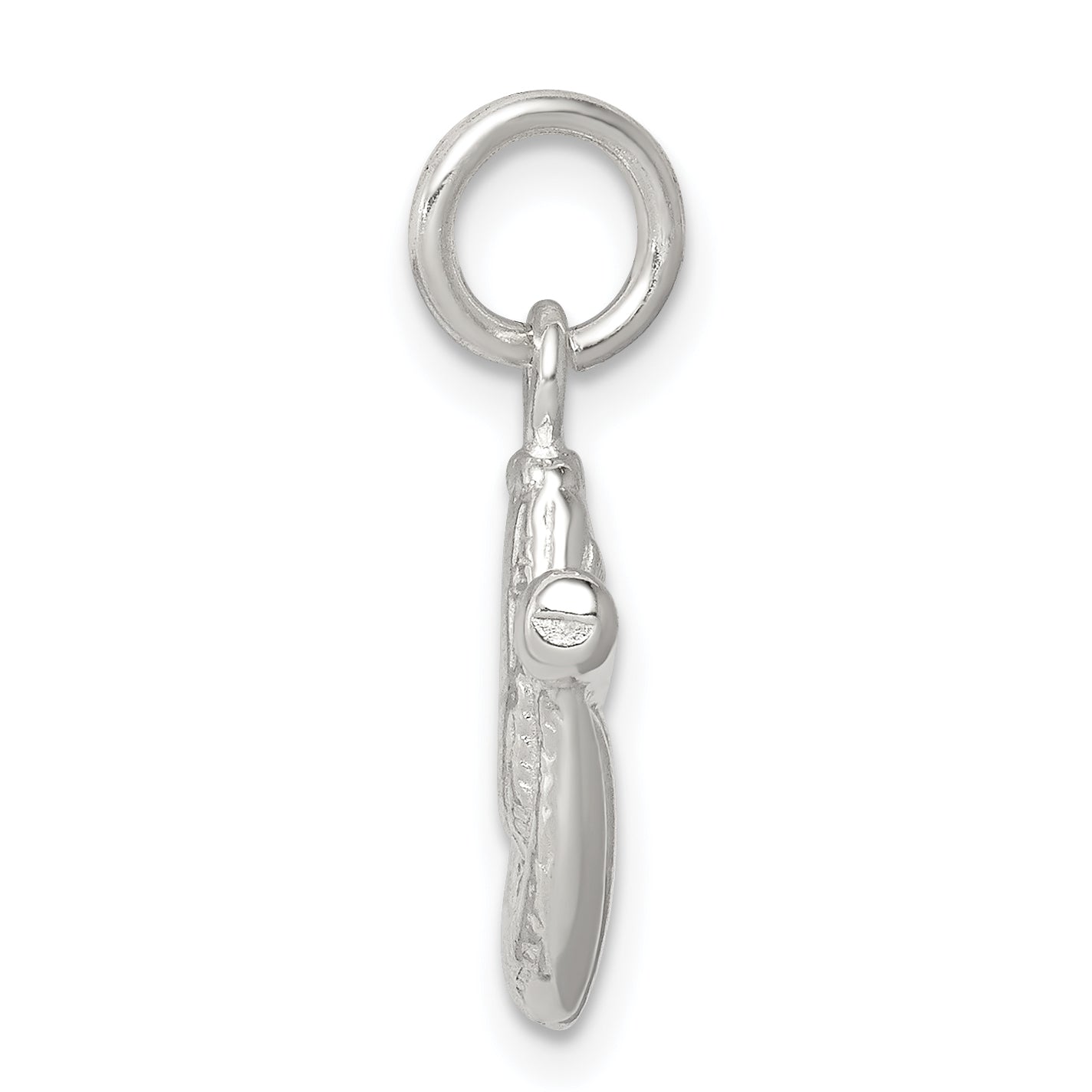 Sterling Silver Baseball Glove & Bat Charm Polished Solid Anti-Tarnish