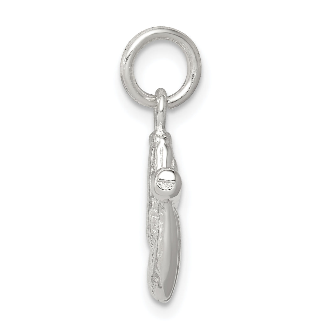 Sterling Silver Baseball Glove & Bat Charm Polished Solid Anti-Tarnish