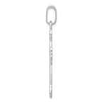Sophia Jewelers Sterling Silver Cross Pendant with Polished Textured Design