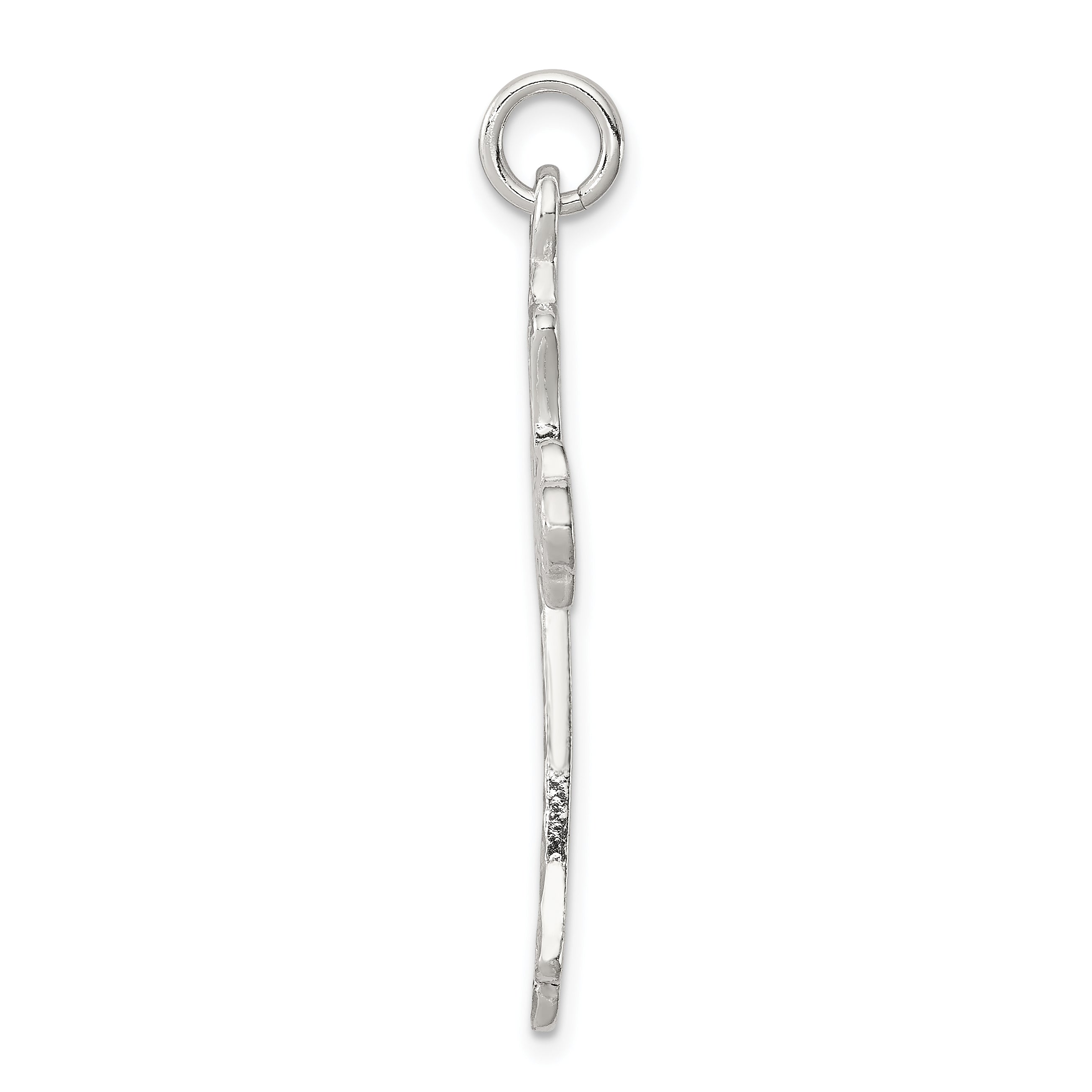 Sterling Silver 925 Cross Pendant with Polished Anti-Tarnish Finish