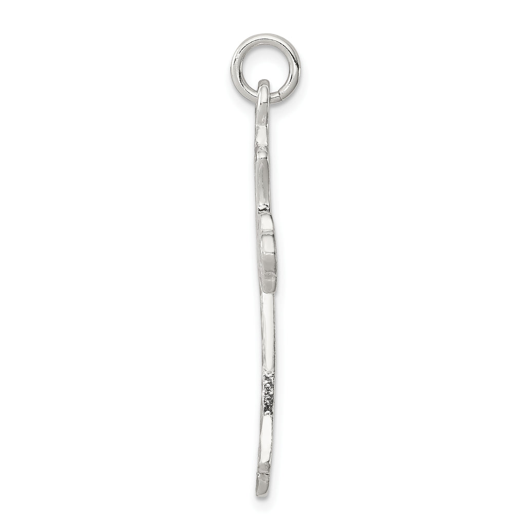 Sterling Silver 925 Cross Pendant with Polished Anti-Tarnish Finish