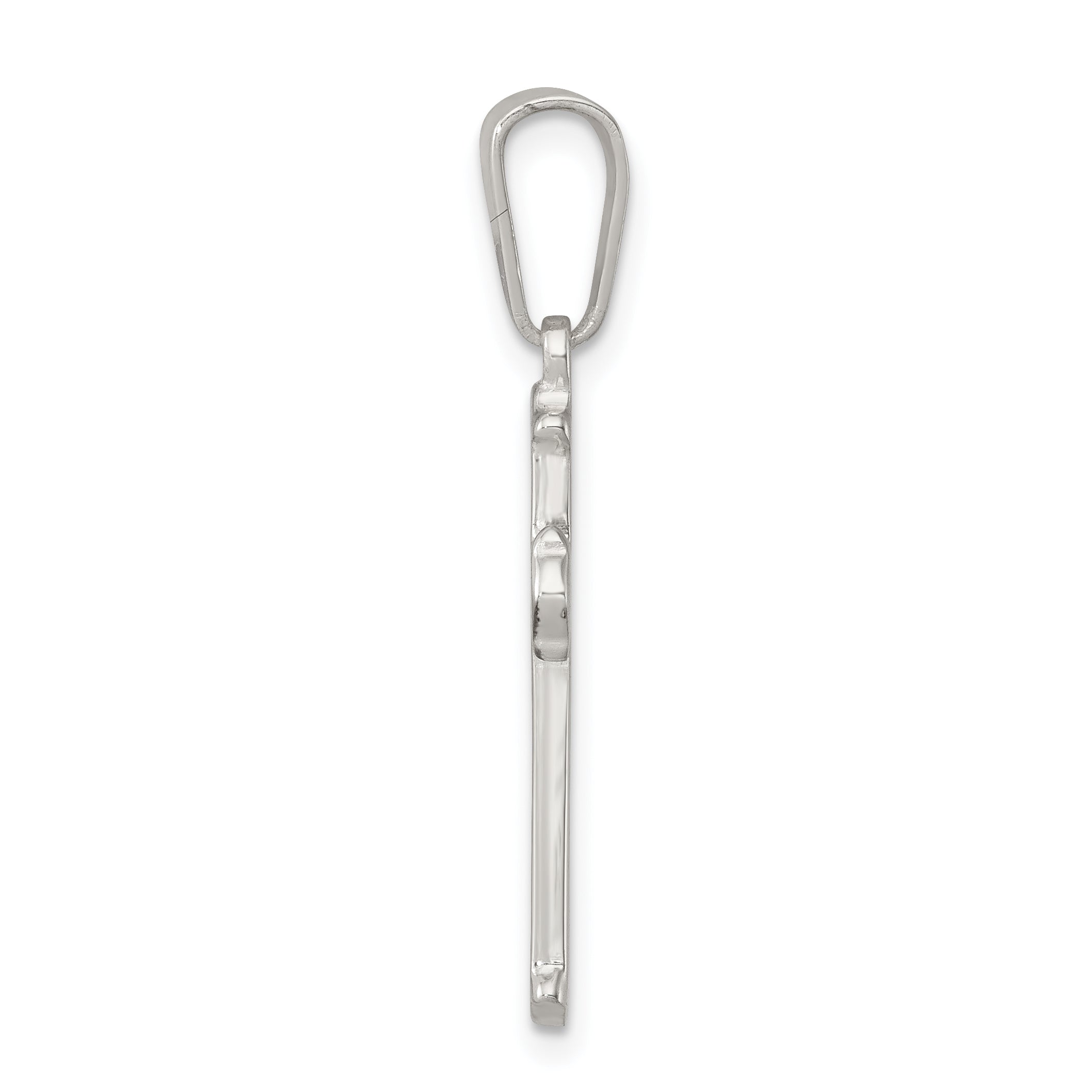 Sterling Silver 925 Cross Pendant with Polished Matte Finish Secondary image